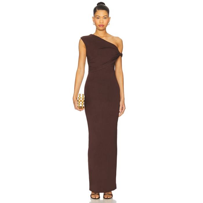 Superdown 【 Alessia Maxi Dress Women Brown 】 お召しもの レディース 赤銅色 赤銅色