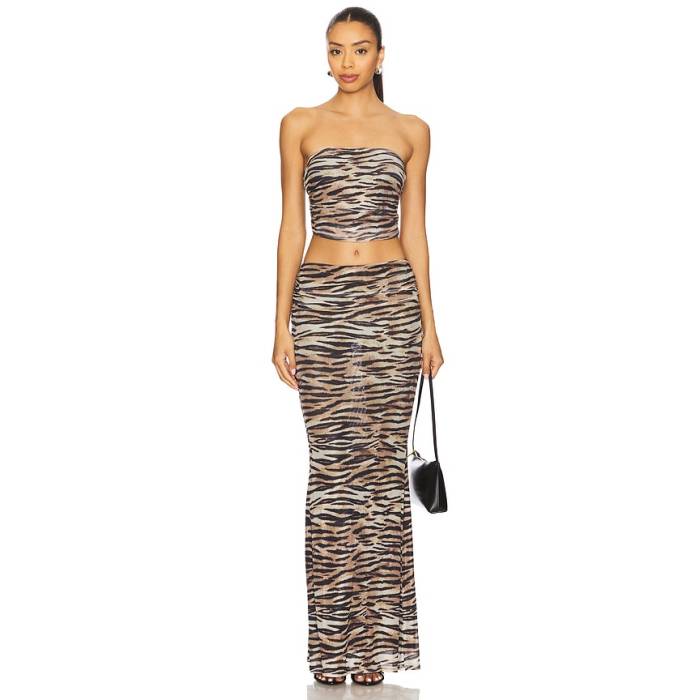 Superdown 【 Gisela Maxi Skirt Set Women Animal Multi 】 レディース