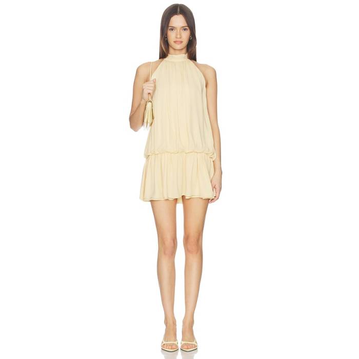 More To Come 【 Kassia Mini Dress Women Pale Yellow 】 お召しもの レディース yellow 黄味がかった・黄色