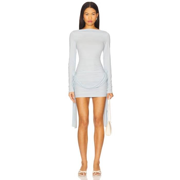 ライオネス Lioness 【 X Revolve Glory Mini Dress Women Blue 】 御召しもの レディース 青碧 青碧