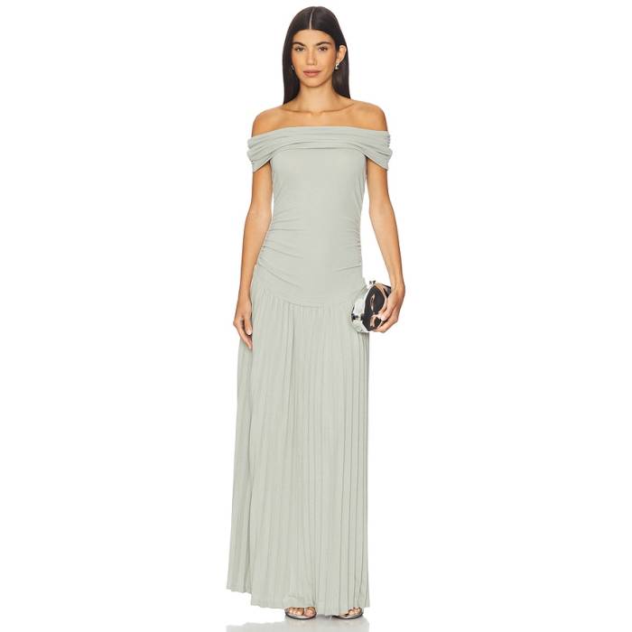 ライオネス Lioness 【 Field Of Dreams Maxi Dress Women Light Sage 】 Field 活動の領域 御召しもの レディース