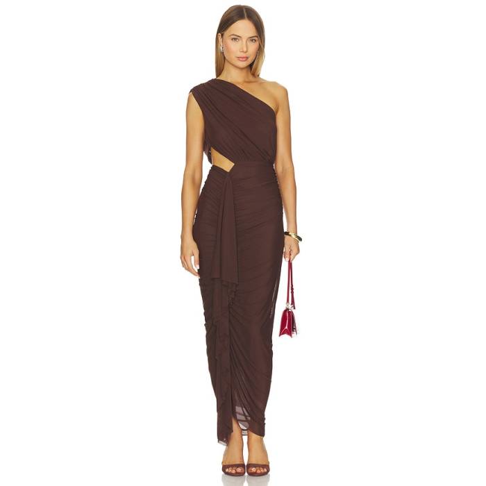 Superdown 【 Juliet Midi Dress Women Brown 】 お召しもの レディース 赤銅色 赤銅色