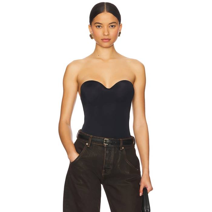ウォルフォード Wolford 【 Mat De Luxe Forming String Bodysuit Women Black 】 上半身背広 レディース 黒いこと 黒いこと
