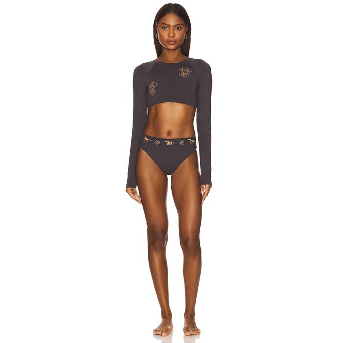 Understated Leather 【 Rashguard Bikini Set Women Black 】 レディース 黒色 ブラック|スニケス