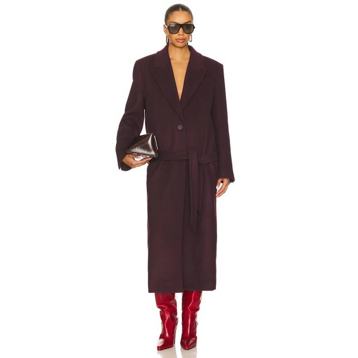 ジ・アティコ The Attico 【 Long Coat Women Burgundy 】 レディース ぶどう酒色・バーガンディー