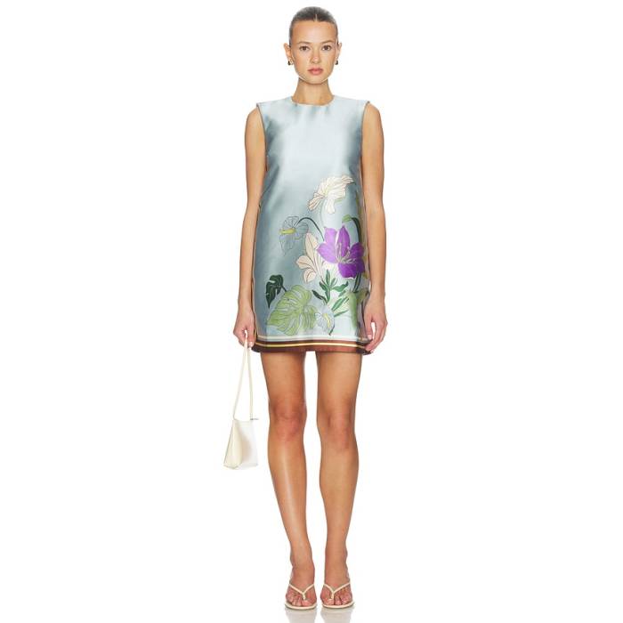 Alemais 【 Alfie Mini Dress Women Ice Blue 】 御召しもの レディース 青碧 青碧