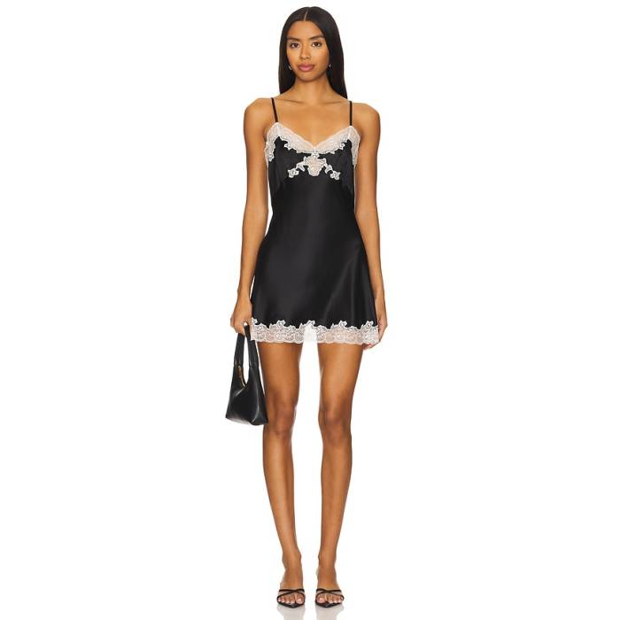 オンリーハーツ Only Hearts 【 Mini Slip Dress Women Black \u0026Amp; Vintage 】 御召しもの レディース 黒いこと 黒いこと vintage ビンテージ・ヴィンテージ