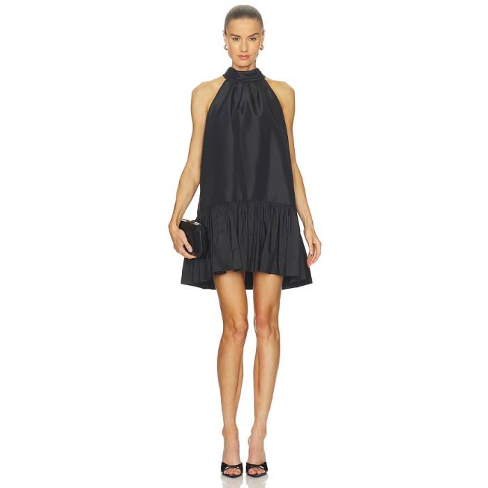 Simkhai 【 Hope Bow Tie Mini Dress Women Black 】 タイ お召しもの レディース 黒いこと 黒いこと