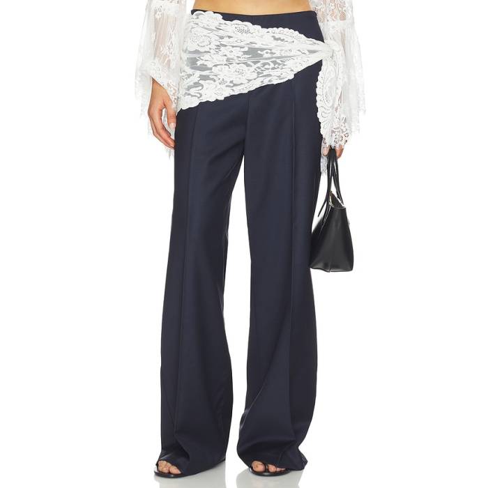 Sea 【 Fiora Tropical Wool Pants Women Navy 】 レディース 紺色 米国海軍