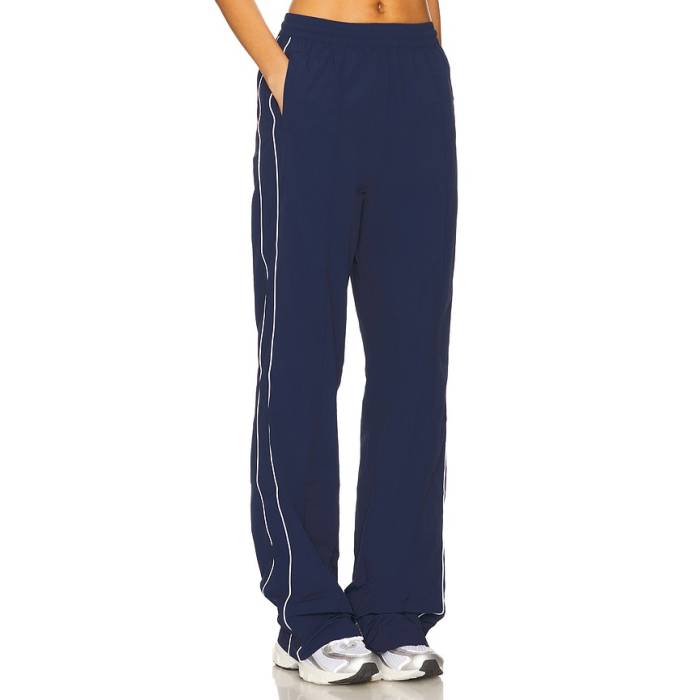 Wellbeing + Beingwell 【 Terra Pant Women Navy \u0026Amp; White 】 ズボン下 レディース 紺色 米国海軍 白いこと 白いこと