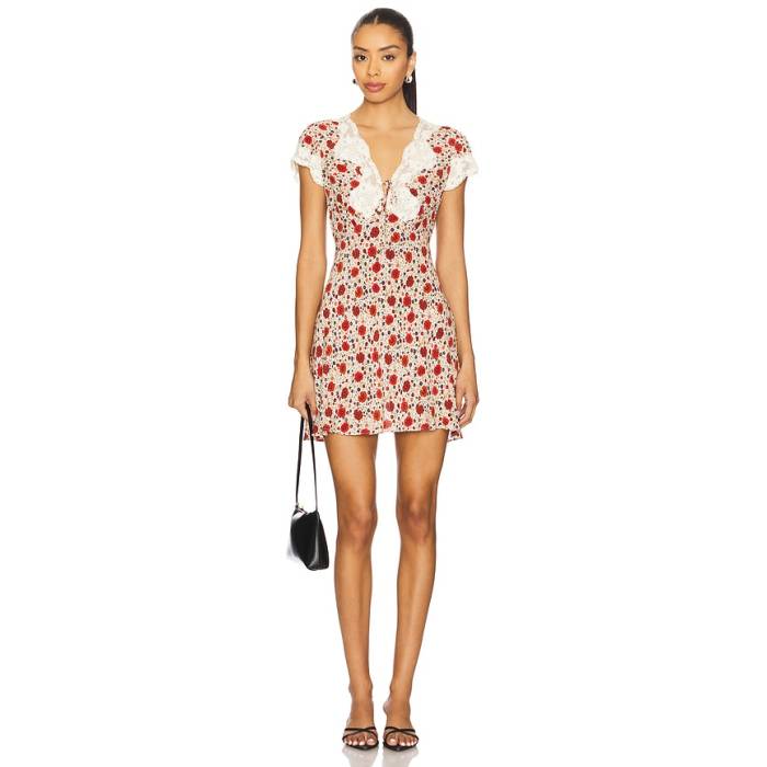 Rixo 【 Lacie Dress Women Eva Floral Cream 】 お召しもの レディース 皮膚軟化剤