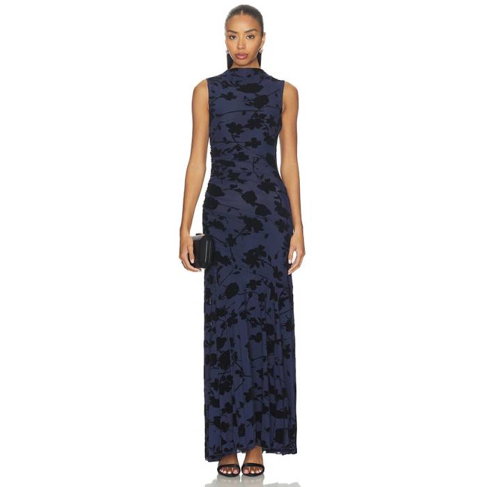 レイルズ Rails 【 Cosmos Dress Women Navy Tossed Roses 】 御召しもの レディース 紺色 米国海軍
