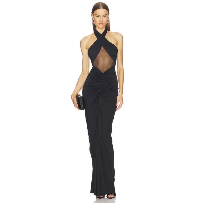 Michael Costello 【 X Revolve Caminia Gown Women Black 】 レディース 黒いこと 黒いこと