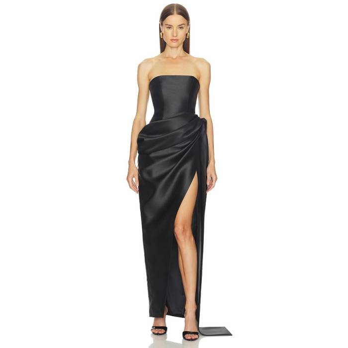 Michael Costello 【 X Revolve Pommier Maxi Dress Women Black 】 ドレス レディース 黒色 ブラック｜スニケス