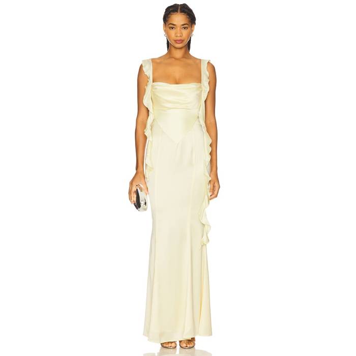 Nana Jacqueline 【 Caroline Dress Women Yellow 】 御召しもの レディース yellow 黄味がかった・黄色
