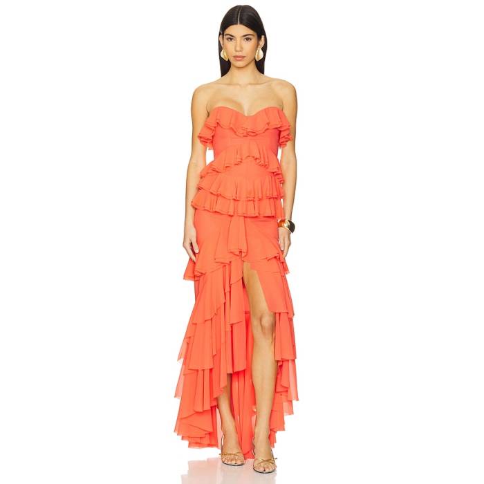 Michael Costello 【 X Revolve Oleksandra Gown Women Coral 】 レディース