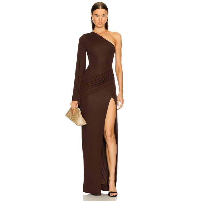 Michael Costello 【 X Revolve Jacira Gown Women Chocolate Brown 】 レディース 赤銅色 赤銅色