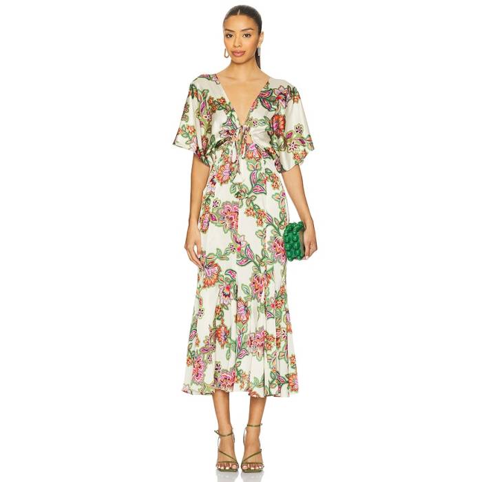 Misa Los Angeles 【 Irena Dress Women Floral Lattice 】 お召しもの レディース