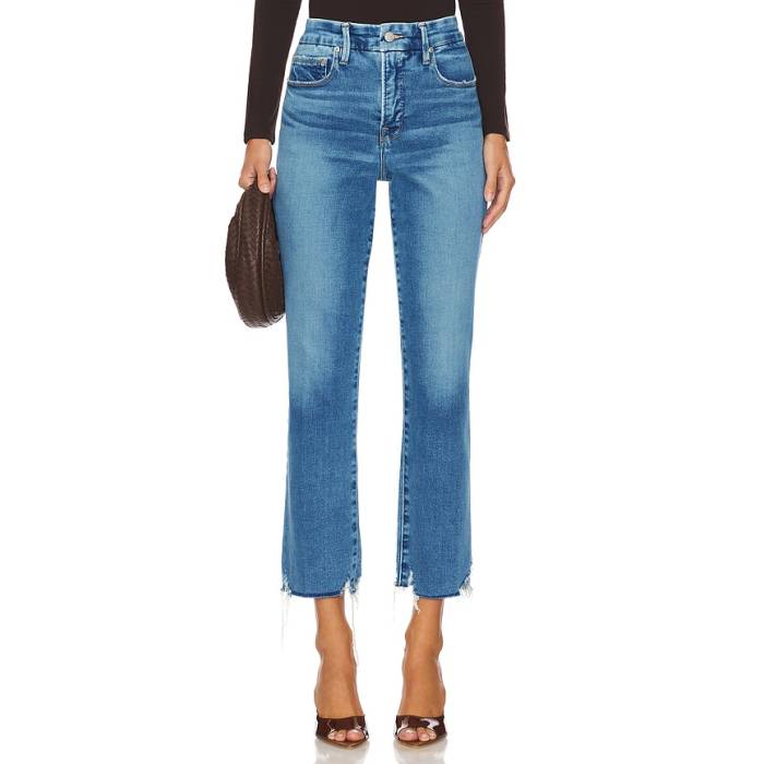 グッドアメリカン Good American 【 Good Legs Straight Jeans Women Indigo514 】 ジーンズ レディース｜スニケス