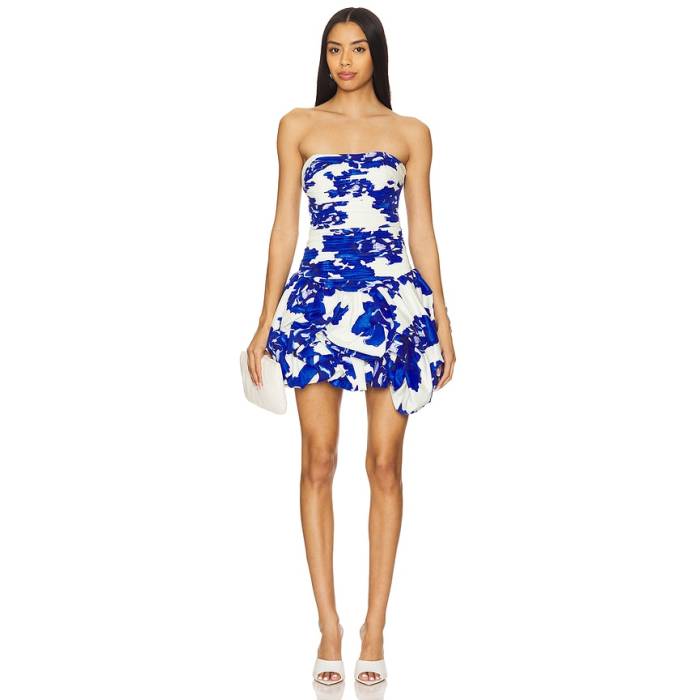 Aje 【 Violette Bubble Hem Mini Dress Women Boldly Blooming Cobalt 】 砂上の楼閣 お召しもの レディース