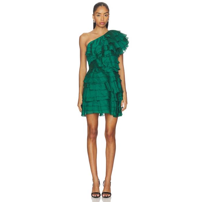 Aje 【 Rosaline Mini Dress Women Forest Green 】 お召しもの レディース フォレスト green 緑・緑であること