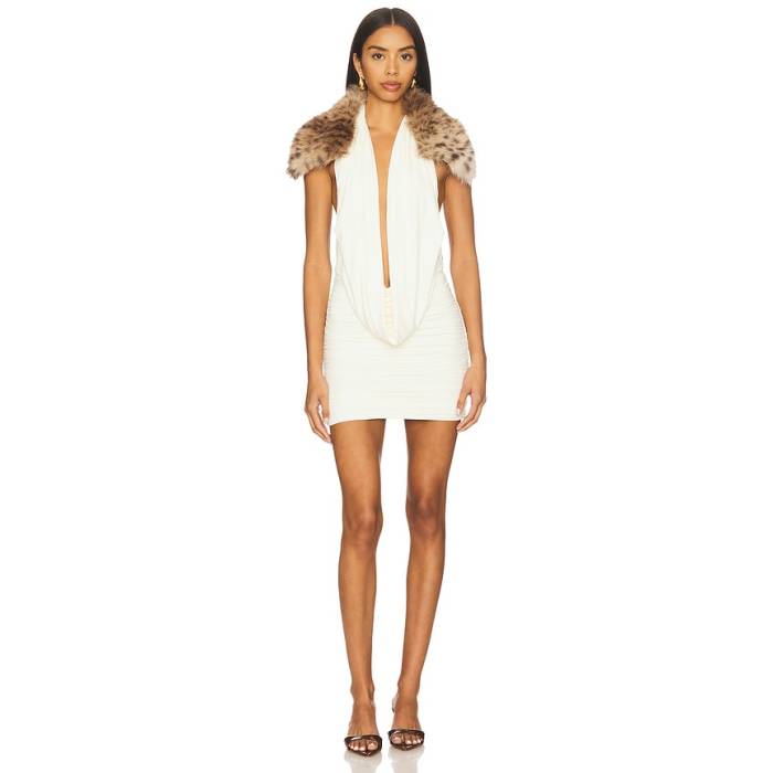 Aniye Records 【 Perla Mini Dress Women Almond 】 御召しもの レディース