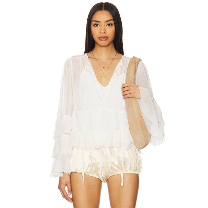 Cinq A Sept 【 Steffina Top Women Ivory 】 レディース アイボリー｜スニケス