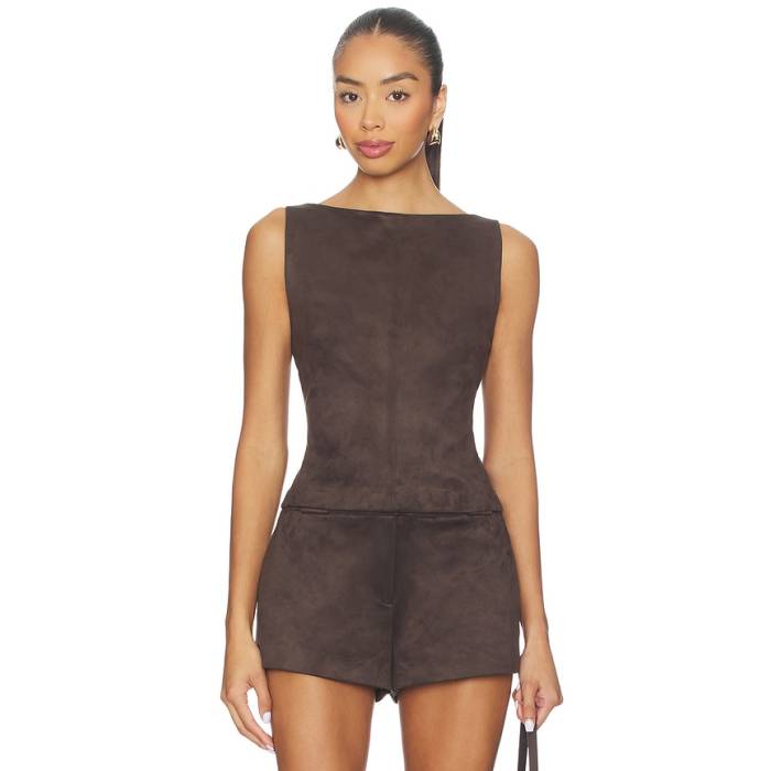 Tularosa 【 Irene Top Women Espresso Brown 】 レディース 赤銅色 赤銅色 レディースファッション-タンクトップ-トップス