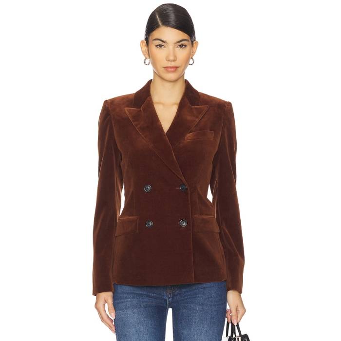 ニリ 置き目タン Nili Lotan 【 Veda Jacket Women Burnt Sienna 】 Jacket 上衣 レディース レディースファッション-コート・ジャケット