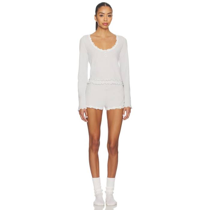 フリーピープル Free People 【 Spring Break Sleep Set Women Grey Heather 】 Spring 発条 レディース 薄墨色 薄墨色 heather ギョリュウモドキ