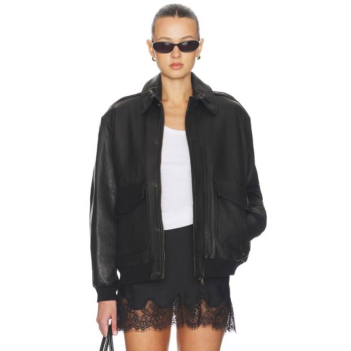 Hommegirls 【 Leather Bomber Women Dark Brown 】 なめし革 レディース 赤銅色 赤銅色