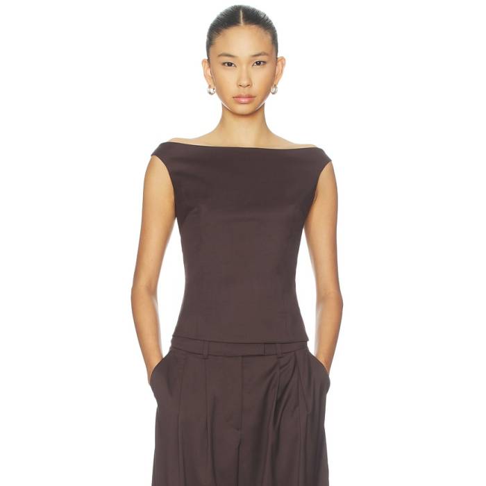Remain 【 Off Shoulder Suiting Top Women Black Coffee 】 レディース 黒いこと 黒いこと