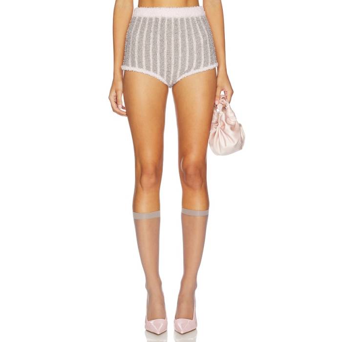 バウムウンドヘルガーデン Baum Und Pferdgarten 【 Cassidi Short Women Fluffy Light Pink Stripe 】 レディース pink ピンク Stripe ストライプ｜スニケス