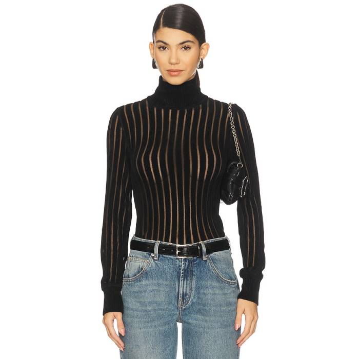 Blumarine 【 Turtleneck Knit Sweater Women Black 】 編み物 調教師 レディース 黒いこと 黒いこと