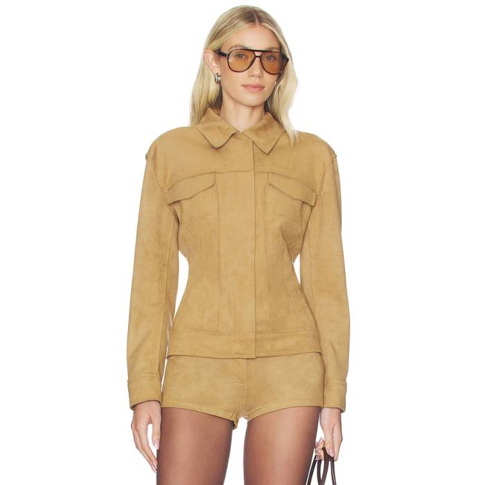 Norma Kamali 【 Jeans Jacket Women Camel 】 デニム Jacket 上衣 レディース camel 駱駝