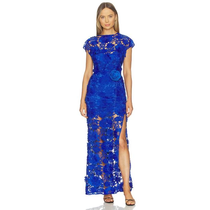 Leo Lin 【 Alena Lace Maxi Dress Women Lapis 】 お召しもの レディース