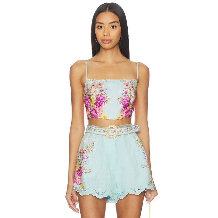 カミーラ Camilla 【 Corset Crop Top Women Bazaar Blooms 】 Crop クロップ レディース