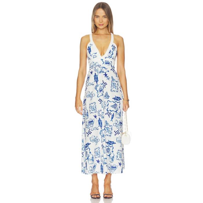 ミンクピンク Minkpink 【 Baci Cross Back Midi Dress Women Nautical Stamps 】 ドレス レディース|スニケス