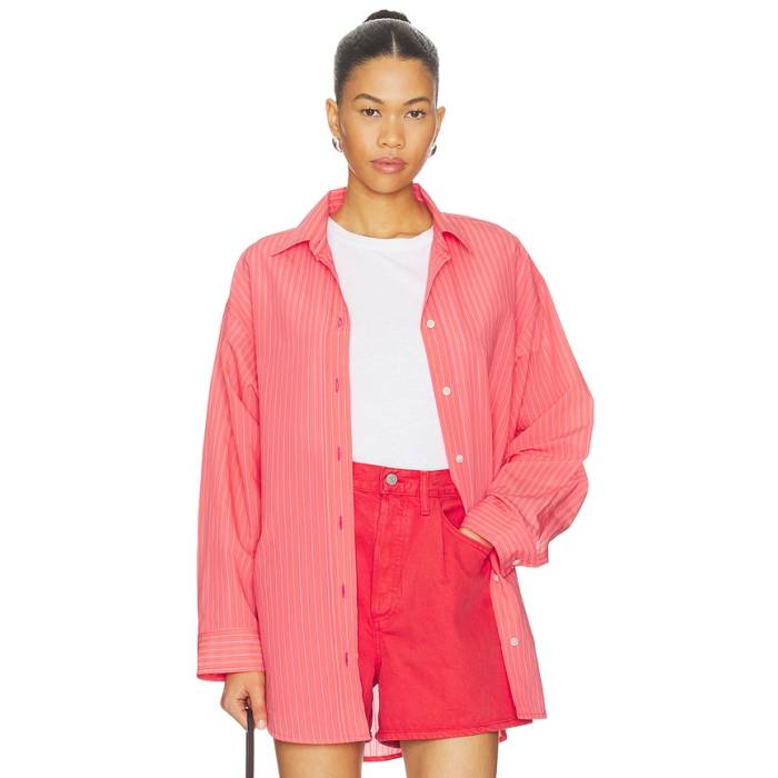 Agolde 【 Sonia Shirt Women Fontana Stripe \u0026Amp; Candy 】 レディース Stripe 縞模様