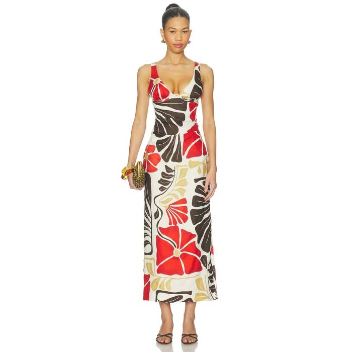 Sir. 【 Julietta Balconette Midi Dress Women Fiorello Rosso 】 御召しもの レディース