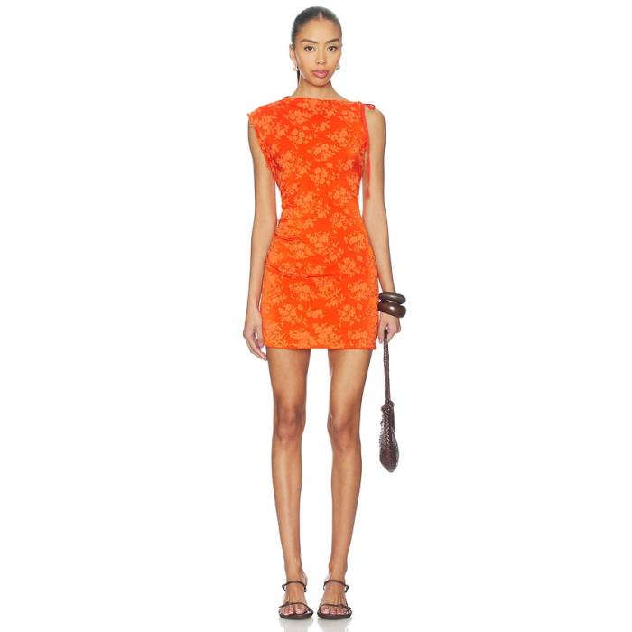 Sir. 【 Blanca Mini Dress Women Palmera Tangerine 】 お召しもの レディース