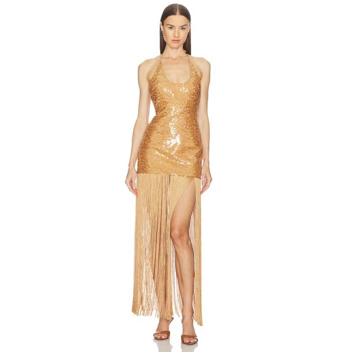 Camila Coelho 【 Ankira Maxi Dress Women Bronze 】 お召しもの レディース 銅・ブロンズ