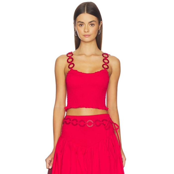 Saudade 【 Solly Set Top Women Red 】 レディース Red 赤・赤いこと