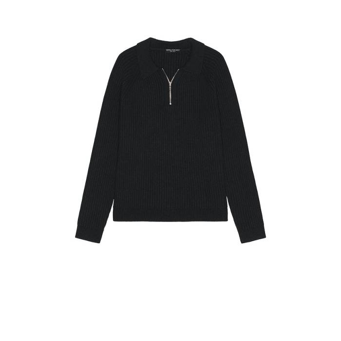 Central Park West 【 Oversized Chunky Quarter Zip Sweater Men Black 】 トレーナー メンズ 黒色 ブラック｜スニケス