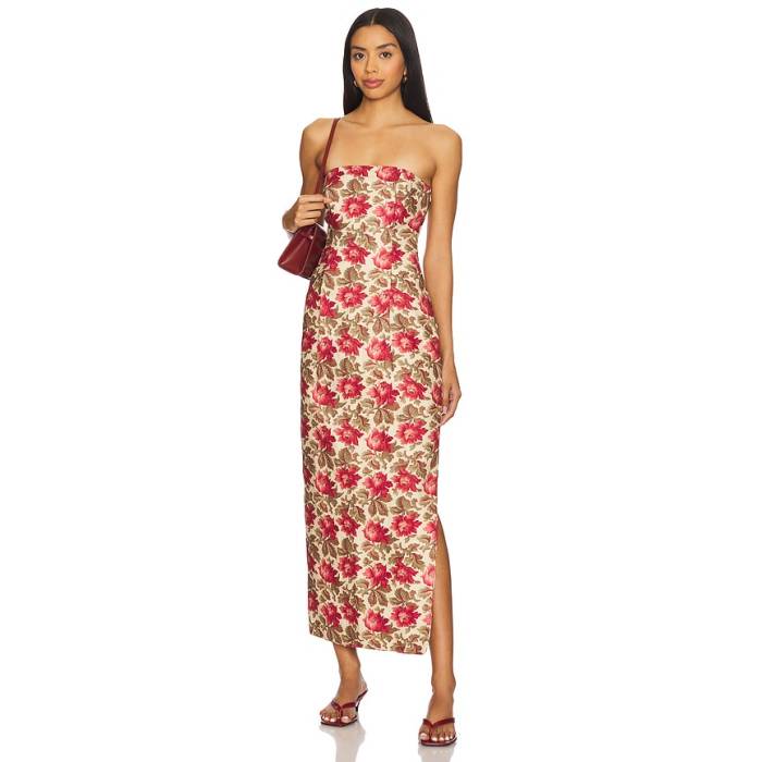 Posse 【 Rosalie Strapless Dress Women Rose Bud 】 お召しもの レディース Rose サクラ色