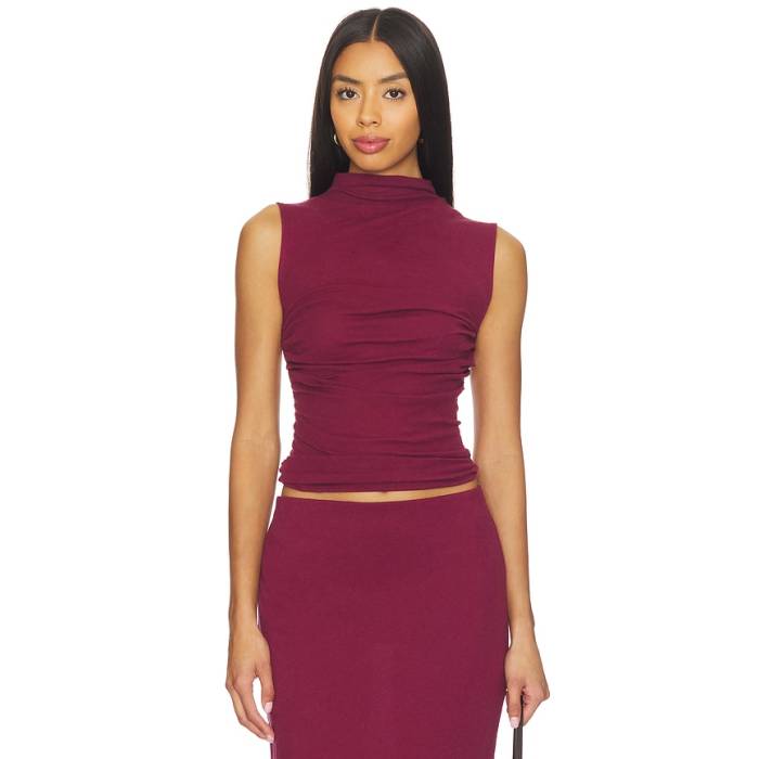 Enza Costa 【 Cashmere Sleeveless Twist Top Women Barolo 】 Sleeveless ノン衣袂 レディース
