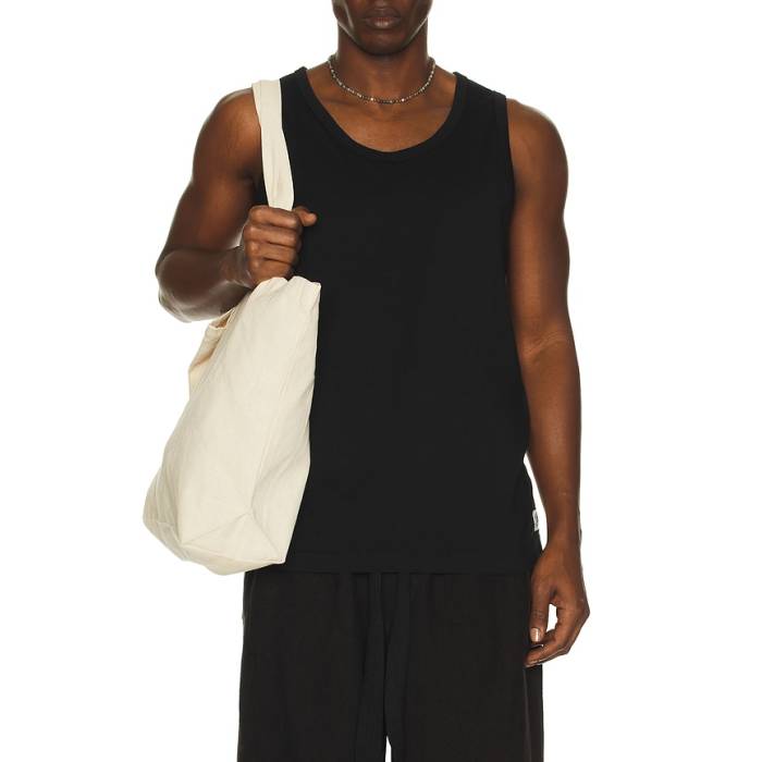 レイニングチャンプ Reigning Champ 【 Lightweight Jersey Slim Tank Top Men Black 】 ティーシャツ slim か細い 貯蔵タンクいの一番 メンズ 黒いこと 黒いこと
