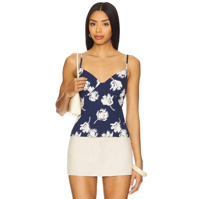 フリーピープル Free People 【 Susie Printed Top Women Navy Combo 】 レディース 紺色 ネイビー｜スニケス