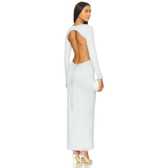 Amelie Teje 【 Aisha Maxi Dress Women Baby Blue 】 ドレス レディース 青色 ブルー｜スニケス