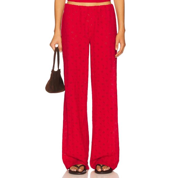 Frankies Bikinis 【 Princess Eyelet Pant Women Red Rose 】 御姫様 ズボン下 レディース Red 赤・赤いこと Rose サクラ色